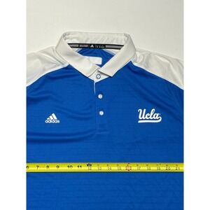 Adidas‎ UCLA Bruins 2XL Mens Coaches Polo Shirt Blue White Short Sleeve Athletic